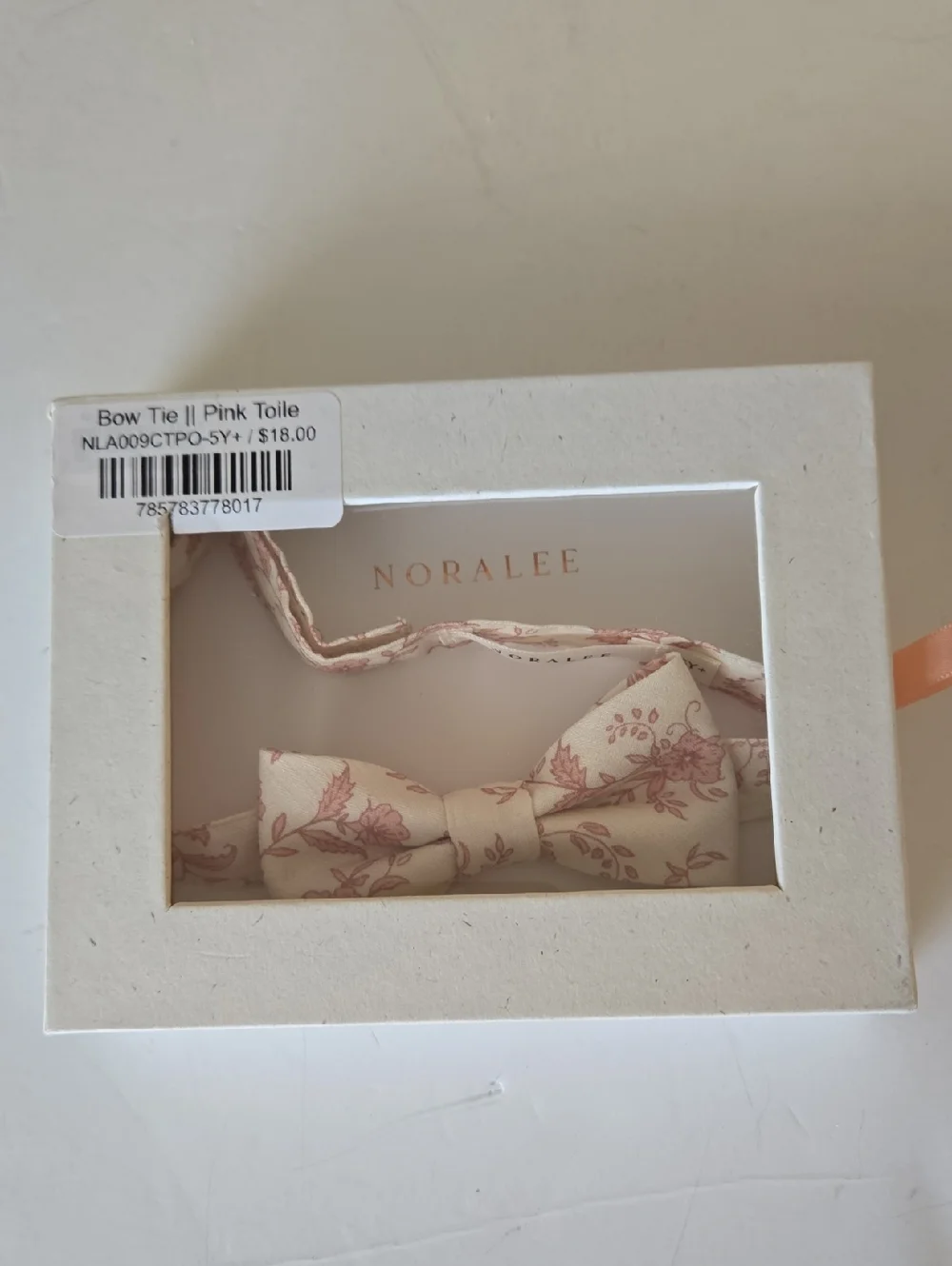Noralee Pink Toile Bow Tie for Kids